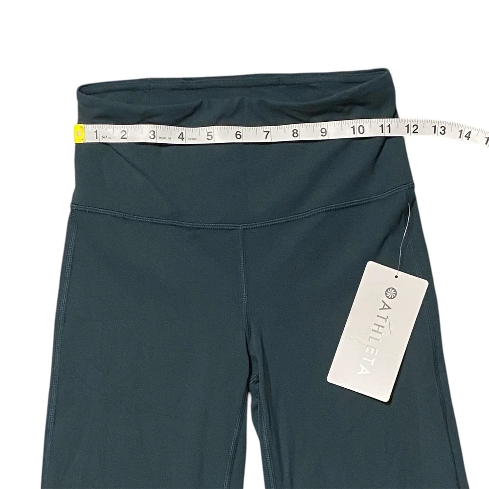 Athleta Elation Flare Pant Size XS Green‎ High Rise Powervita Yoga Leggings NWT